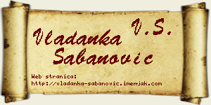 Vladanka Šabanović vizit kartica